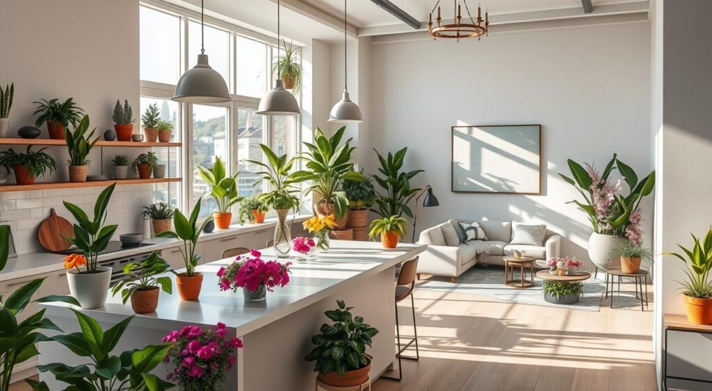 flores-e-plantas-na-decoracao-1024x563 Cozinha Conjugada com Sala: 9 Dicas pra decorar corretamente