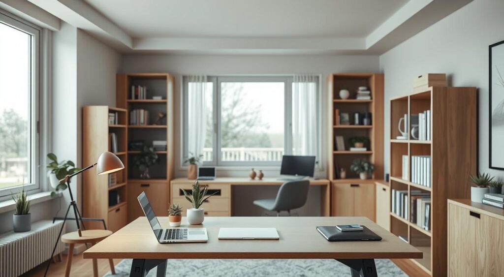 ideias-para-home-office-em-ambientes-compactos-1024x563 Inspire-se com 10 Fotos Home Office Decorados Belíssimos