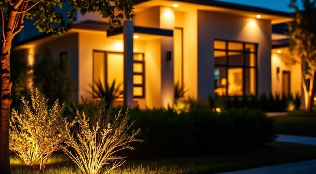 iluminacao-da-fachada-1024x563 Casa com Área na Frente - Várias fotos pra inspiração