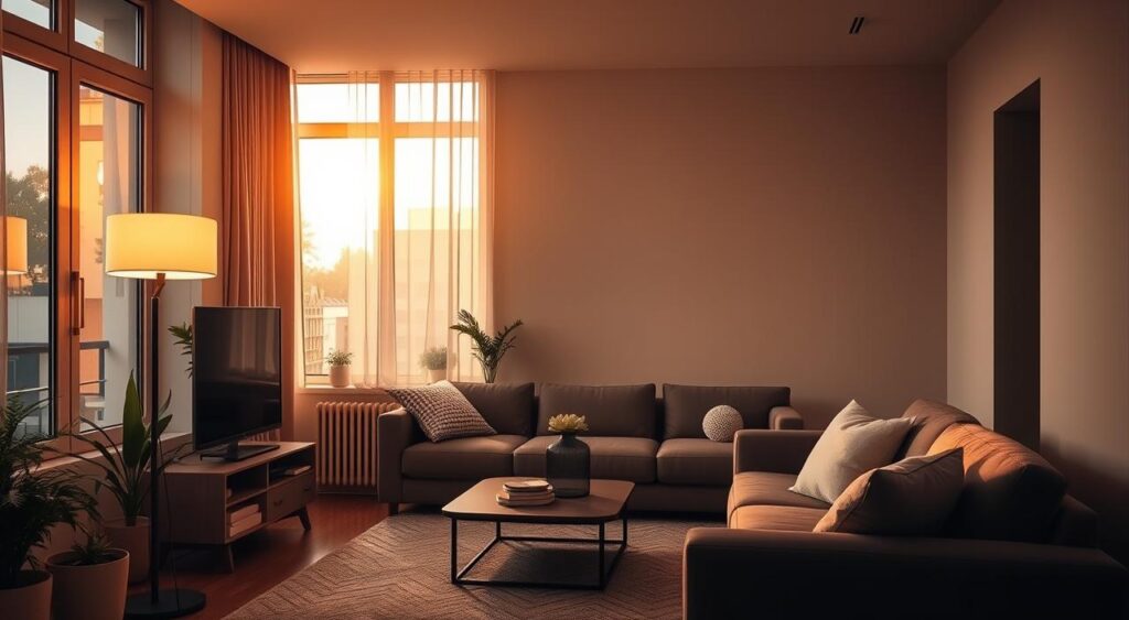 iluminacao-de-apartamento-pequeno-1024x563 Apartamento pequeno e moderno: 8 truques que fazem a diferença