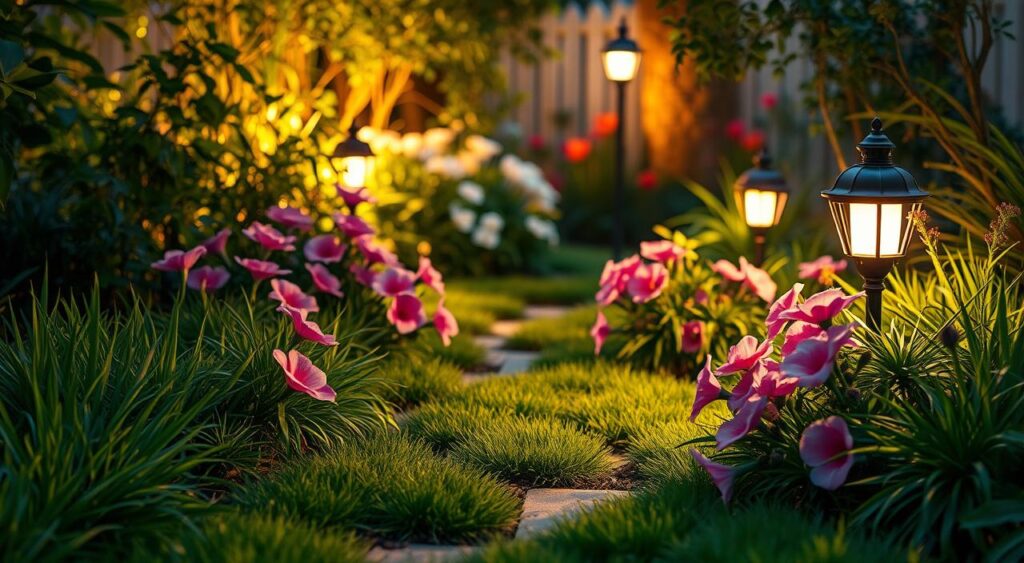 iluminacao-de-jardim-1024x563 Jardim Pequeno com Grama e Flores: 10 Dicas Incríveis