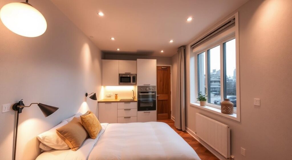 iluminacao-na-decoracao-1024x563 Como deixar um quarto com cozinha pequeno funcional e lindo