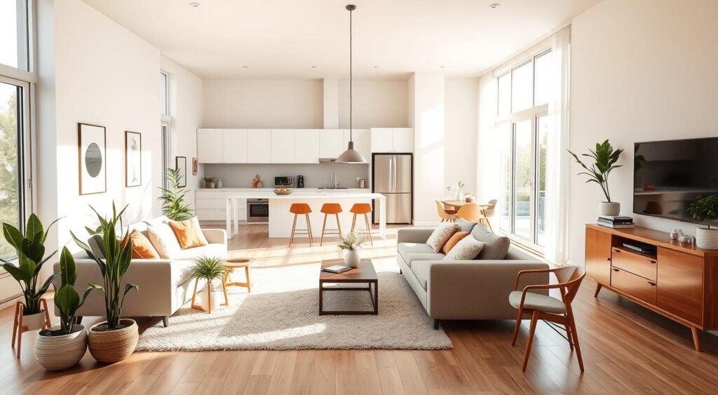 integracao-de-ambientes-1024x563 12 Dicas Incríveis para Decorar Apartamentos Pequenos Simples