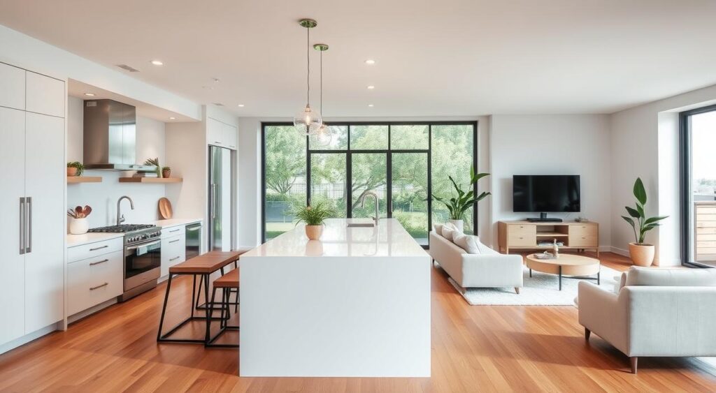 integracao-de-espacos-1024x563 Como Organizar Áreas de Serviços pra fazer tudo mais rápido?