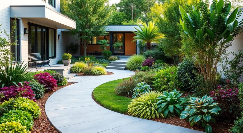 jardim-acessivel-1024x563 Fachadas de Casas com Jardim Que Vão Fazer Você se Apaixonar