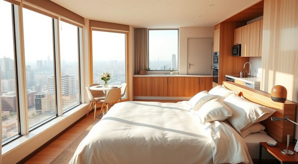locacao-de-quarto-com-cozinha-1024x563 Quartos com Cozinha: Espaço Pouco e Decoração Encantadora