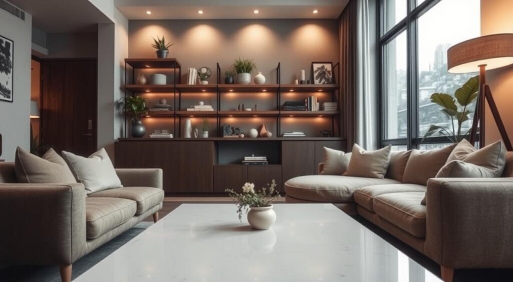 materiais-para-ambientes-pequenos-1024x563 Como deixar um quarto com cozinha pequeno funcional e lindo