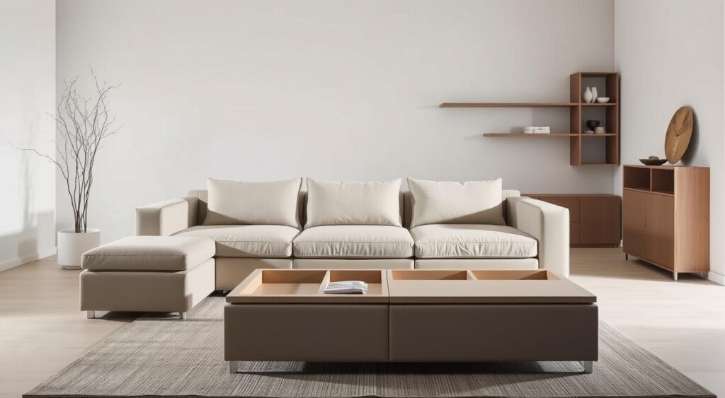 moveis-multifuncionais-6-1024x563 Decoração de Interiores de Casas Pequenas pra Ampliar o Espaço