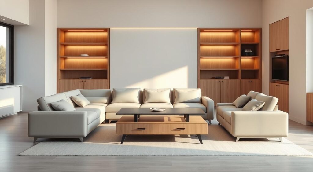 moveis-multifuncionais-e-planejados-1024x563 Apartamento pequeno e moderno: 8 truques que fazem a diferença