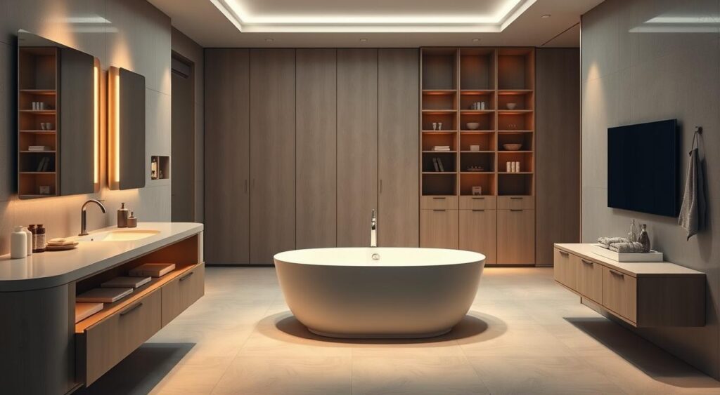 moveis-multifuncionais-no-banheiro-1024x563 Como transformar o banheiro simples em um espaço sofisticado