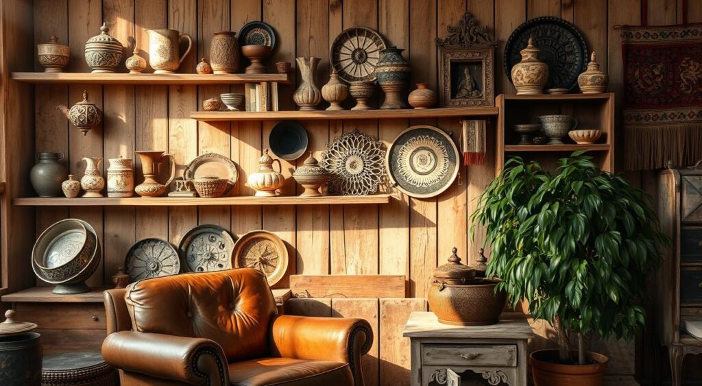 pecas-artesanais-e-elementos-vintage-1024x563 Decoração de Interiores de Casas Modernas e Com Baixo Custo