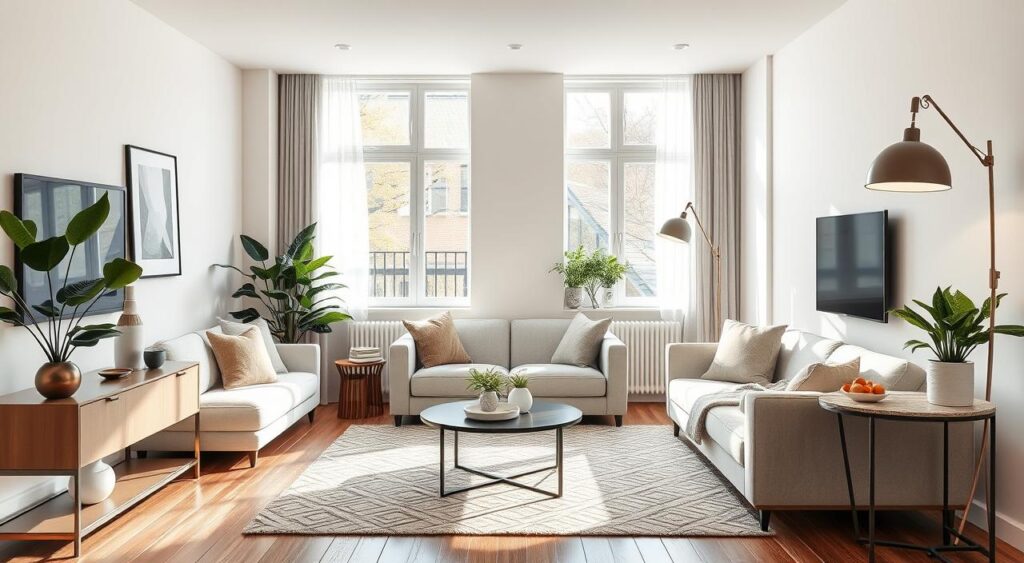 planejamento-decoracao-sala-apartamento-pequeno-1024x563 Como Decorar Sala de Apartamento Pequeno com Estilo