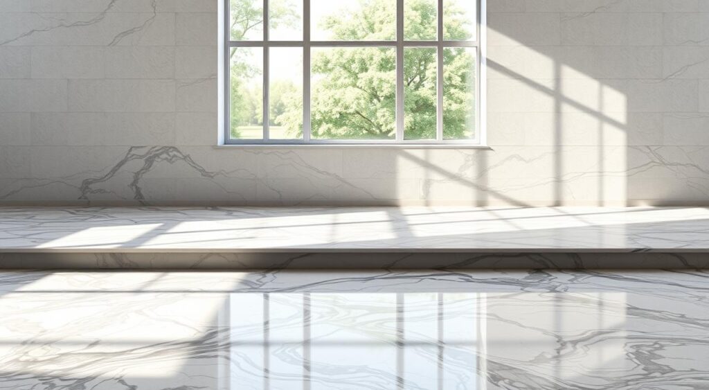 porcelanato-marmorizado-1024x563 Veja Qual é a Melhor Cor de Porcelanato para Sala Parecer Maior