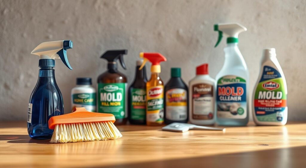 produtos-para-eliminar-mofo-1024x563 Como Eliminar Mofo de Vez e Evitar Aquelas Manchas na Parede