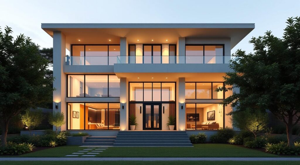 projetos-de-casas-com-pe-direito-duplo-1024x563 Veja Casas com Pé Direito Duplo e Fachadas Elegantes