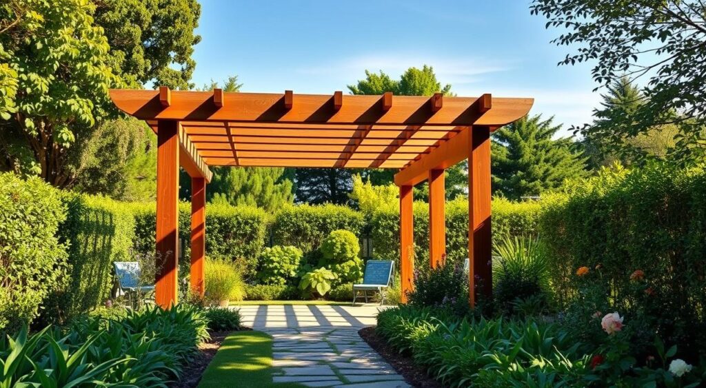 quanto-custa-um-pergolado-1024x563 Jardim com Pergolado Simples: Ideias Baratas e Lindas