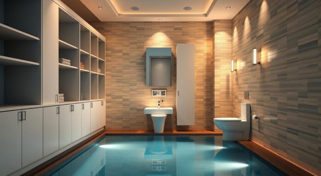 solucoes-armazenamento-banheiro-pequeno-1024x563 Nem a gente acreditou nesse banheiro de piscina pequeno