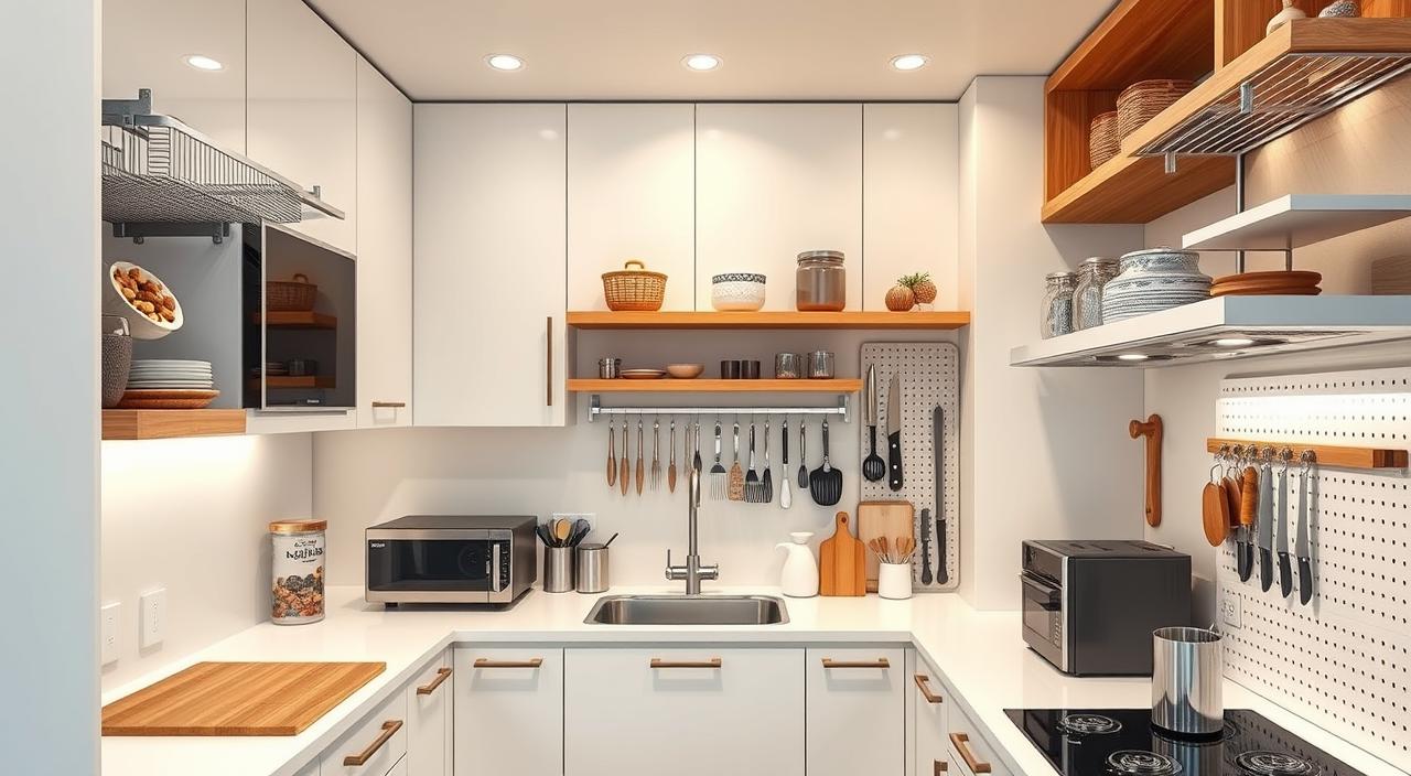 soluções criativas de armazenamento na cozinha
