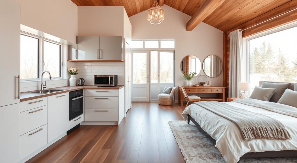 tendencias-em-quartos-com-cozinha-1024x563 Quartos com Cozinha: Espaço Pouco e Decoração Encantadora