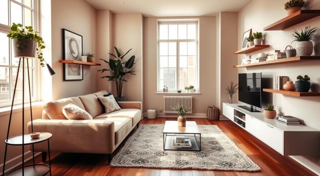 tendencias-sala-apartamento-pequeno-1024x563 Como Decorar Sala de Apartamento Pequeno com Estilo