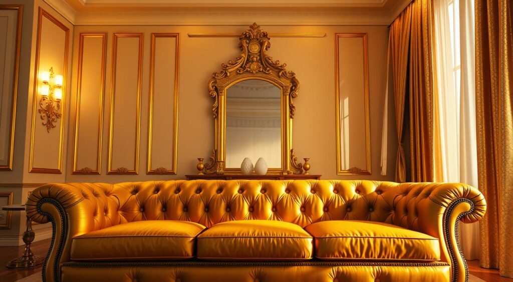 transformacao-de-espacos-com-dourado-1024x563 Decoração de Sala Branco e Dourado é a Tendência pra Você