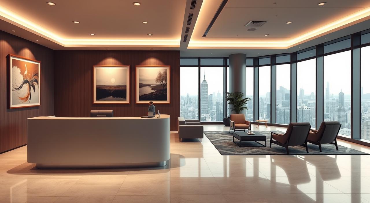 decoração de espaço corporativo