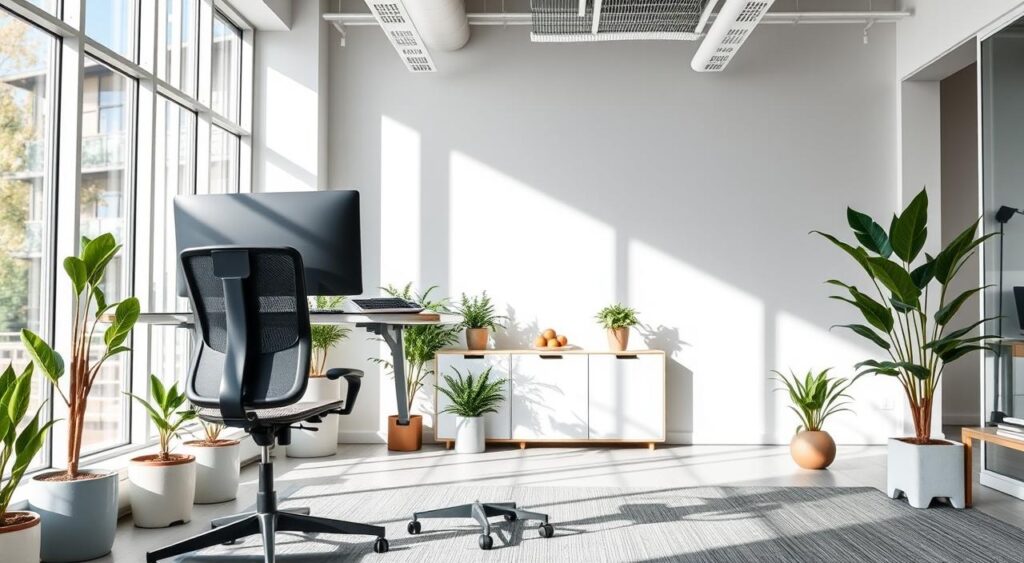 ergonomia-1024x563 Decoração de Espaço Corporativo Moderna e Funcional