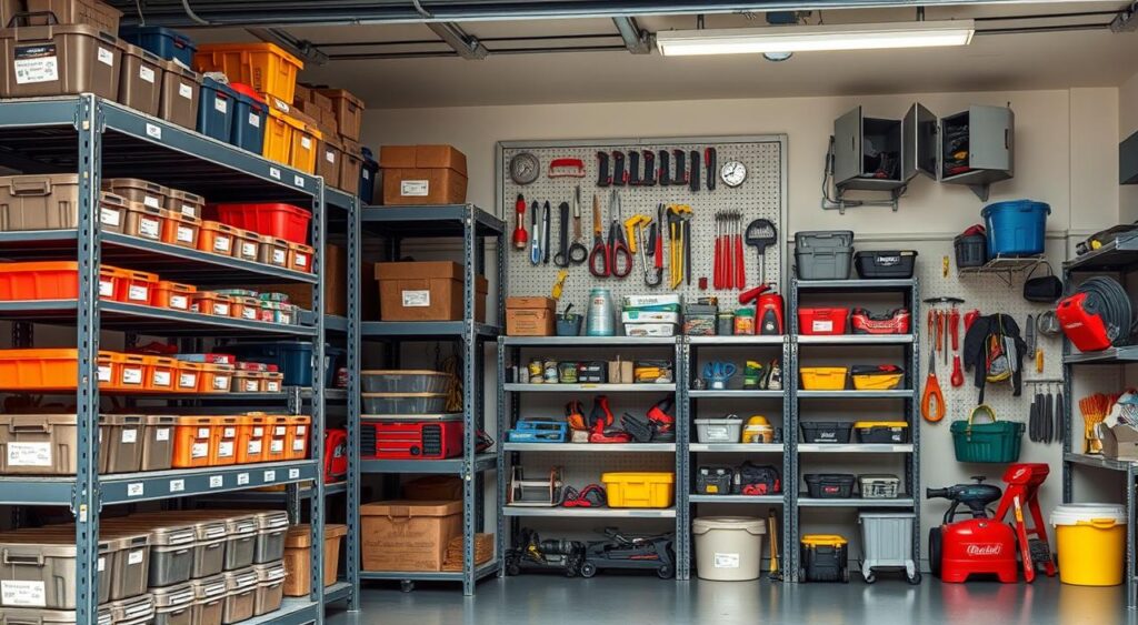 estantes-para-garagem-1024x563 Decoração da Garagem: Soluções Para Organizar e Aproveitar