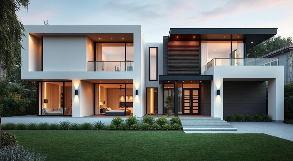 fachadas-modernas-1024x563 Inspiração de Casas Modernas que estão dominando a Decoração