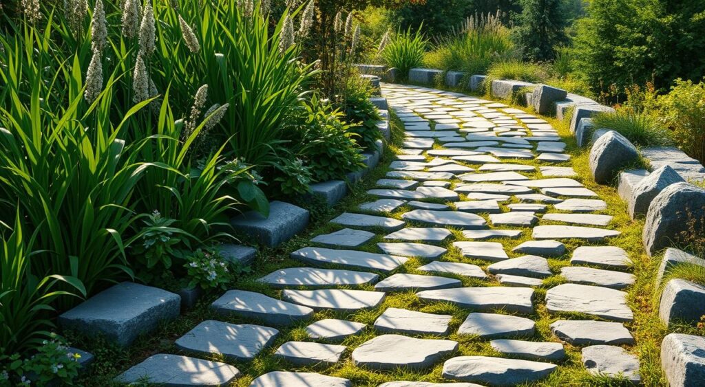 inspiracao-para-caminhos-de-pedras-1024x563 Caminho de Pedras na Entrada da Sua Casa com Beleza e Muito Estilo