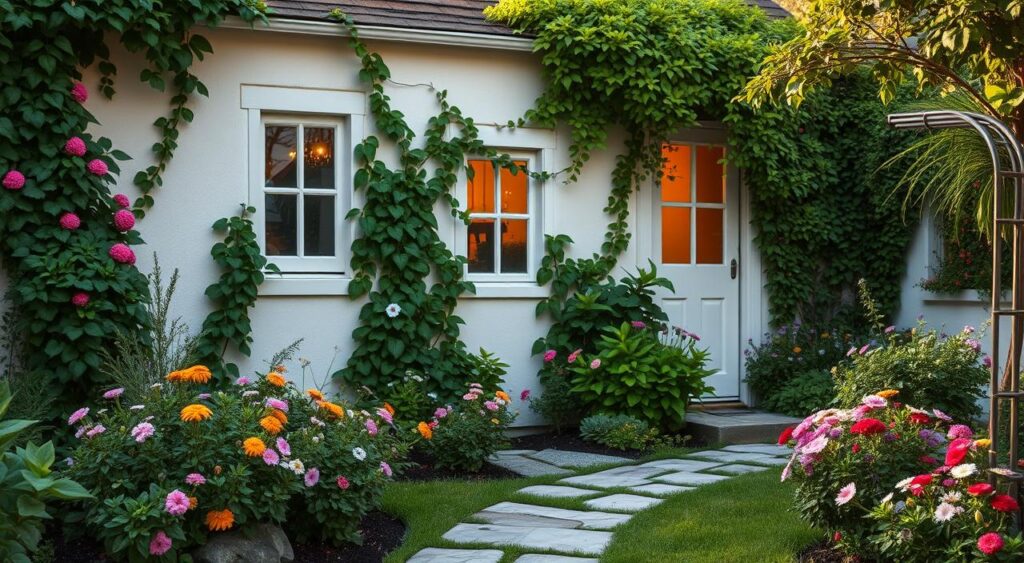 jardins-na-fachada-1024x563 Fachada de Casa Simples: 20 Fotos para Inspirações e Dicas