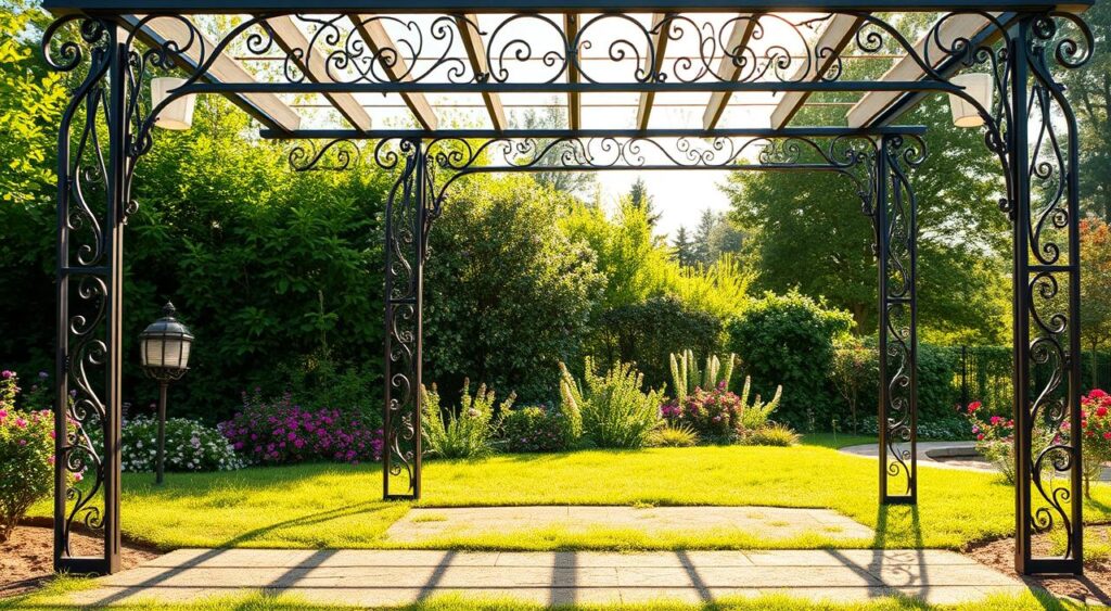 modelos-de-pergolado-de-ferro-1024x563 Pergolado de Ferro para Jardim: 10 Dicas e Estilos com Fotos
