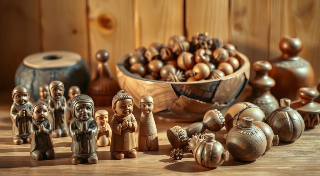 objetos-de-madeira-artesanais-1024x563 Enfeite em Madeira Que Está Dominando a Decoração em 2025