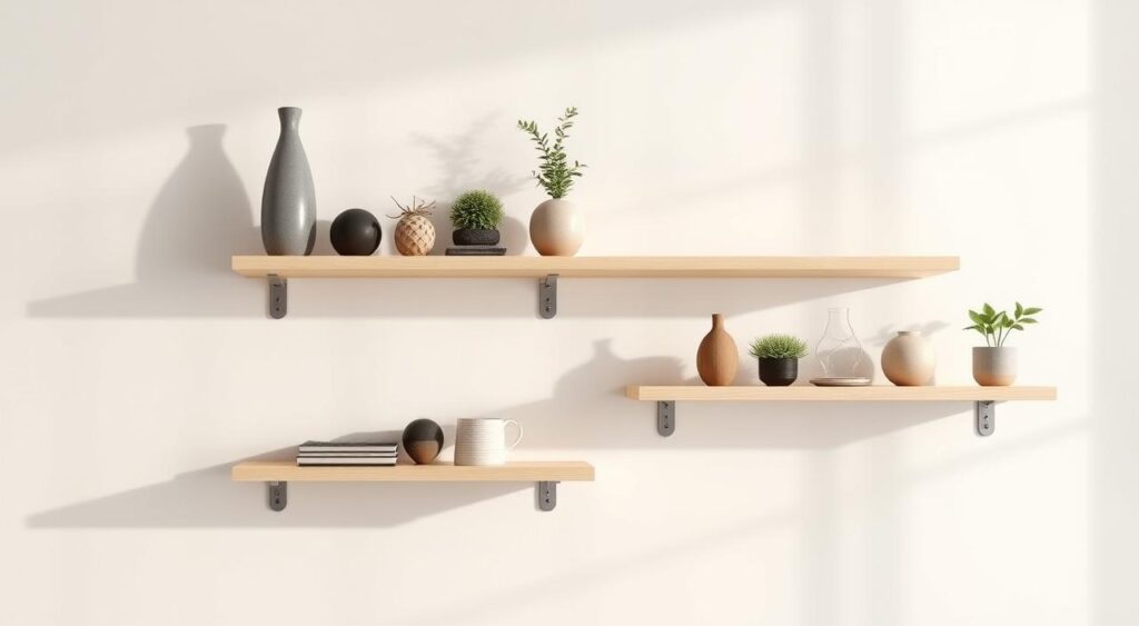 prateleiras-suspensas-1024x563 Solução para Quarto Pequeno: 12 Dicas pra Decorar com Pouco