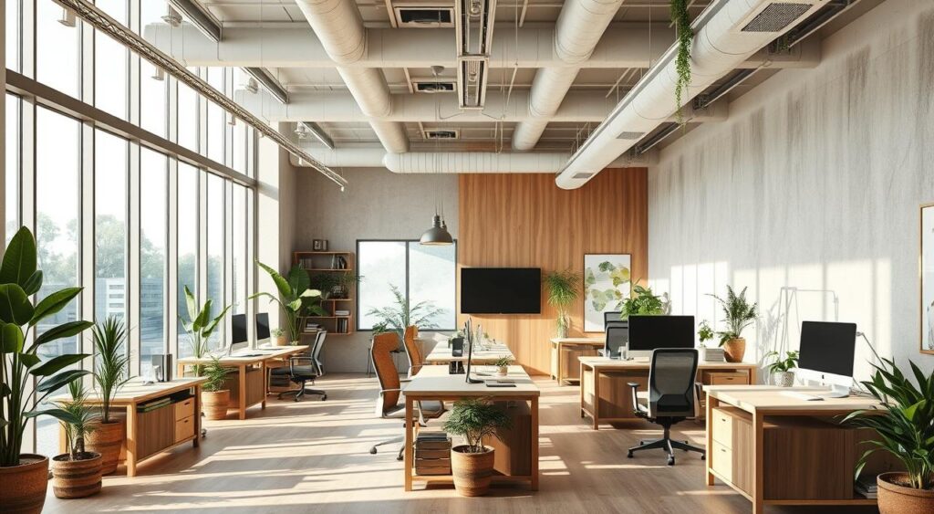 sustentabilidade-na-decoracao-de-escritorios-1024x563 Decoração de Espaço Corporativo Moderna e Funcional