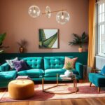 tendências de decoração colorida