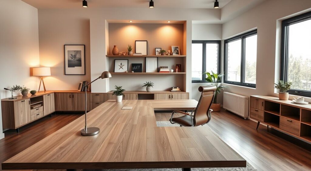 tendencias-de-decoracao-home-office-moderno-1024x563 Decoração de Escritório em Casa: Mostramos como fazer muito com pouco espaço