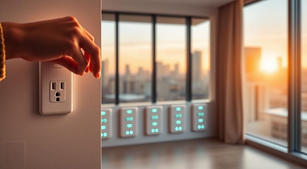 Eficiencia-energetica-com-tomadas-inteligentes-1024x563 Tomadas Inteligentes pra Colocar sua Casa na Era da SmartHome