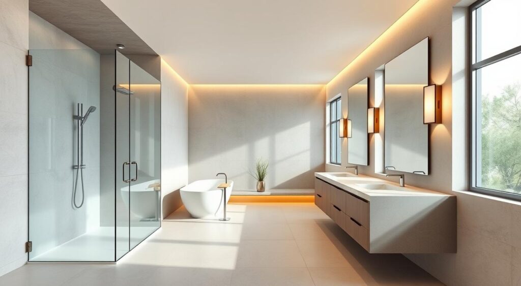 Tendencias-de-Banheiros-e-estilos-modernos-1024x563 Antes e Depois de Banheiros: Inspire-se com Reformas Incríveis
