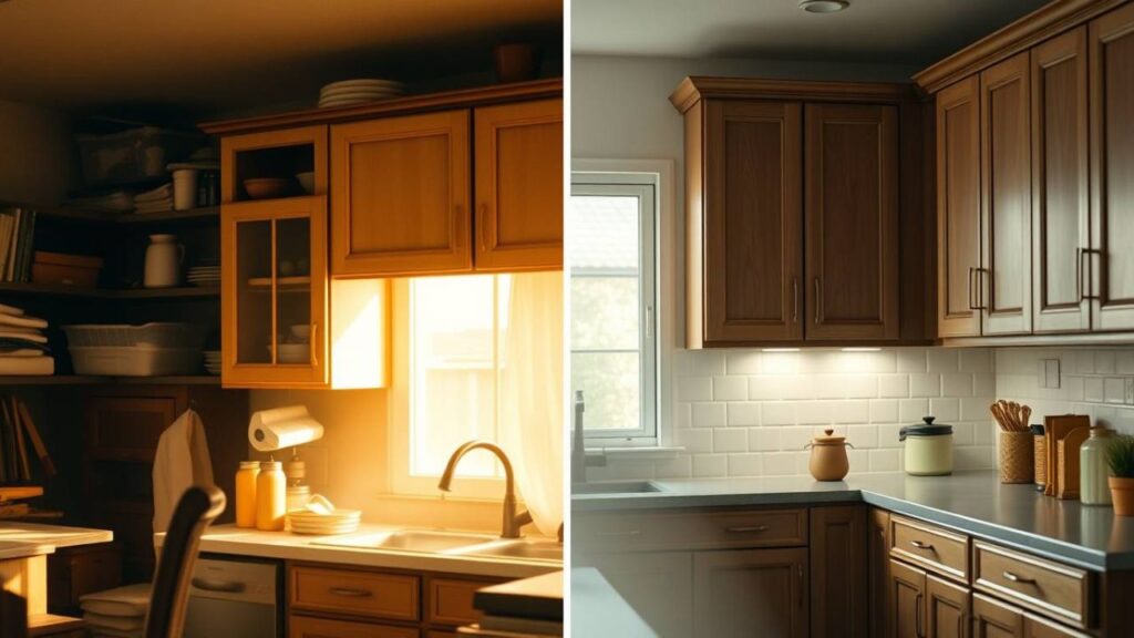 antes-e-depois-de-cozinhas-decoradas-e-reformadas-Ventrameli-Decor-10-1024x576 Fotos Incríveis de Antes e Depois de Cozinhas Reformadas e Decoradas