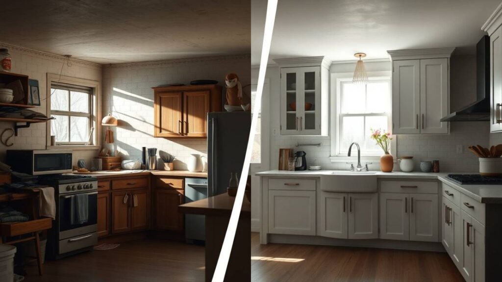 antes-e-depois-de-cozinhas-decoradas-e-reformadas-Ventrameli-Decor-15-1024x576 Fotos Incríveis de Antes e Depois de Cozinhas Reformadas e Decoradas