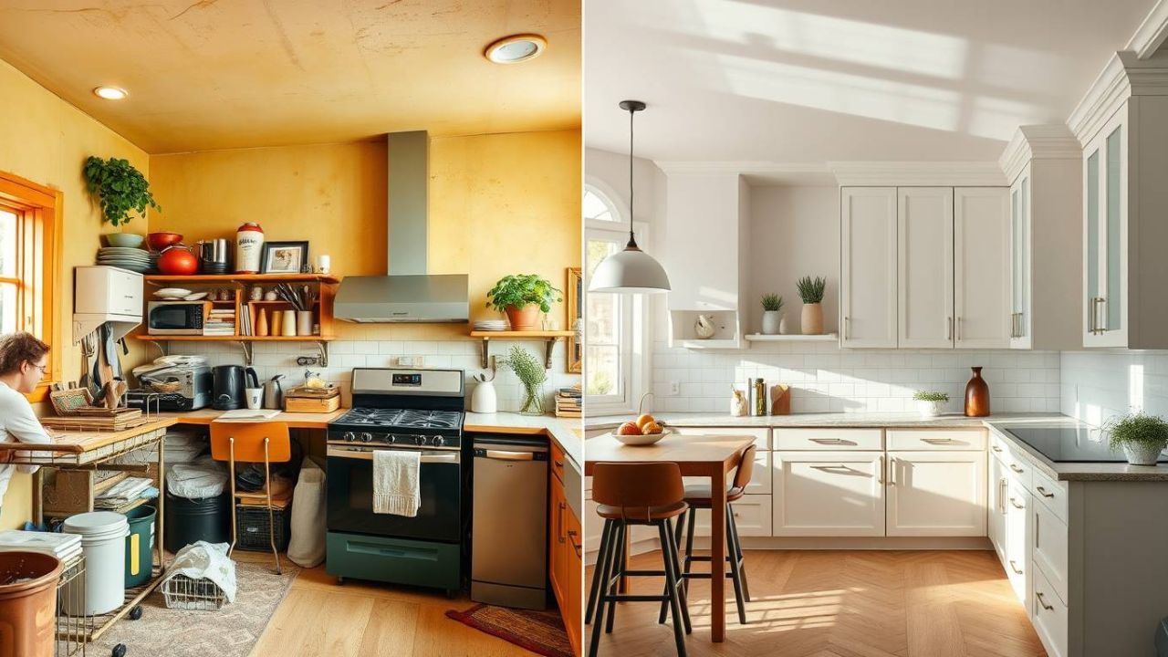antes e depois de cozinhas decoradas e reformadas Ventrameli Decor