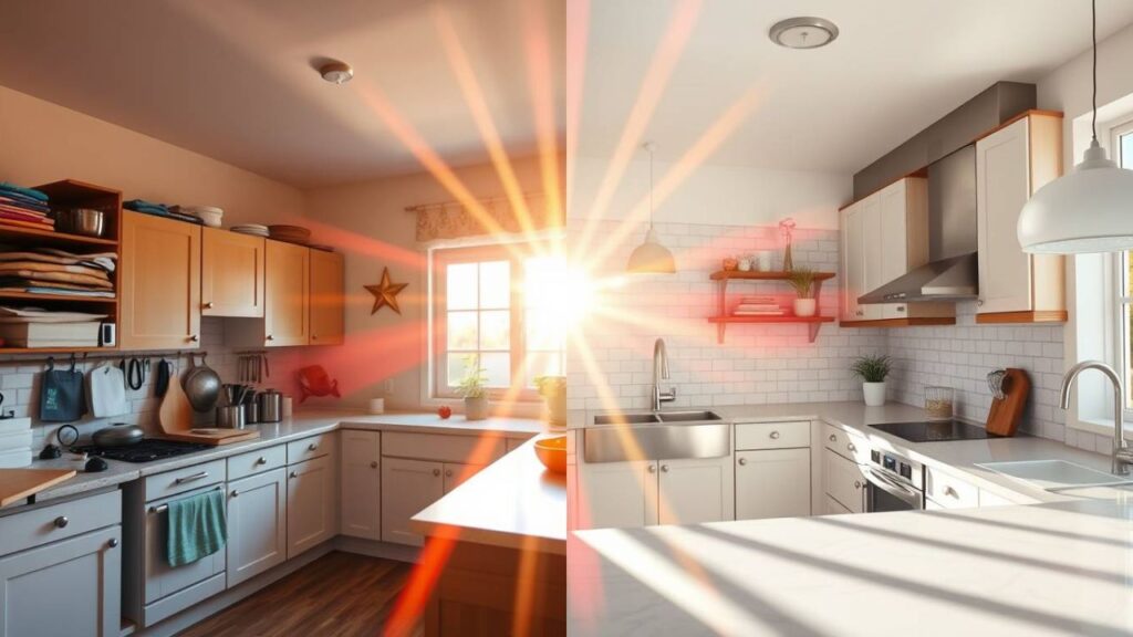 antes-e-depois-de-cozinhas-decoradas-e-reformadas-Ventrameli-Decor-3-1024x576 Fotos Incríveis de Antes e Depois de Cozinhas Reformadas e Decoradas