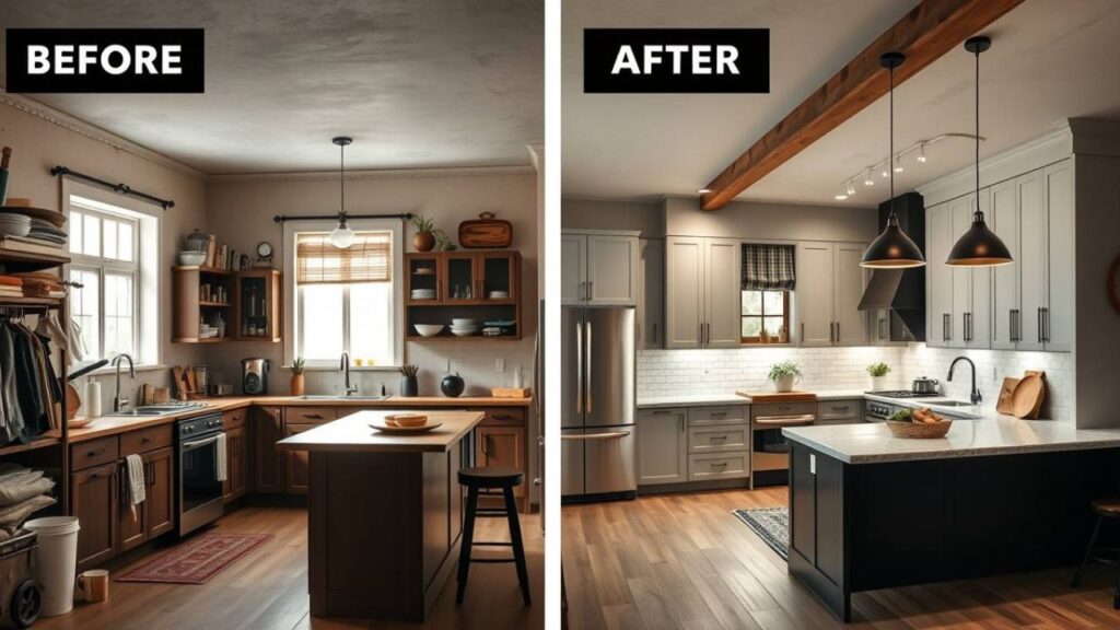 antes-e-depois-de-cozinhas-decoradas-e-reformadas-Ventrameli-Decor-8-1024x576 Fotos Incríveis de Antes e Depois de Cozinhas Reformadas e Decoradas