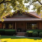 casa com telhado aparente
