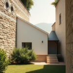 casa encostada no muro