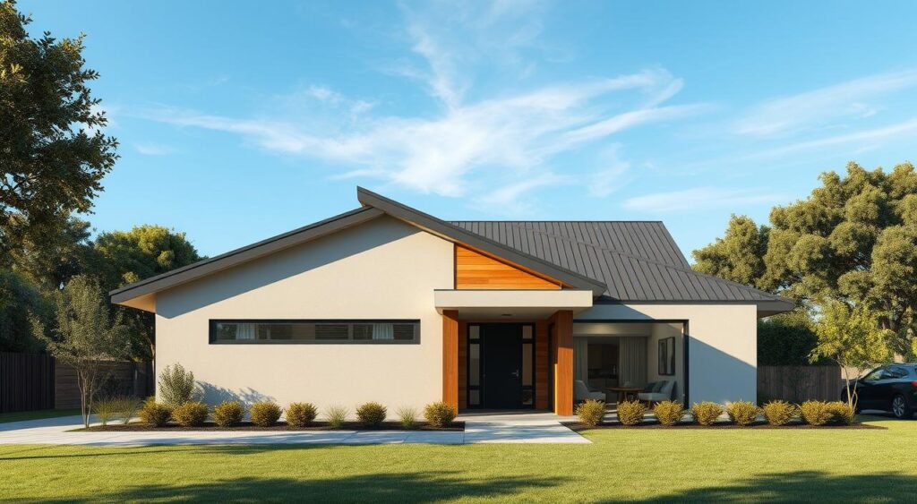 casas-terreas-modernas-com-telhados-1024x563 Fachadas de Casas Térreas Modernas que Vão te Inspirar Agora