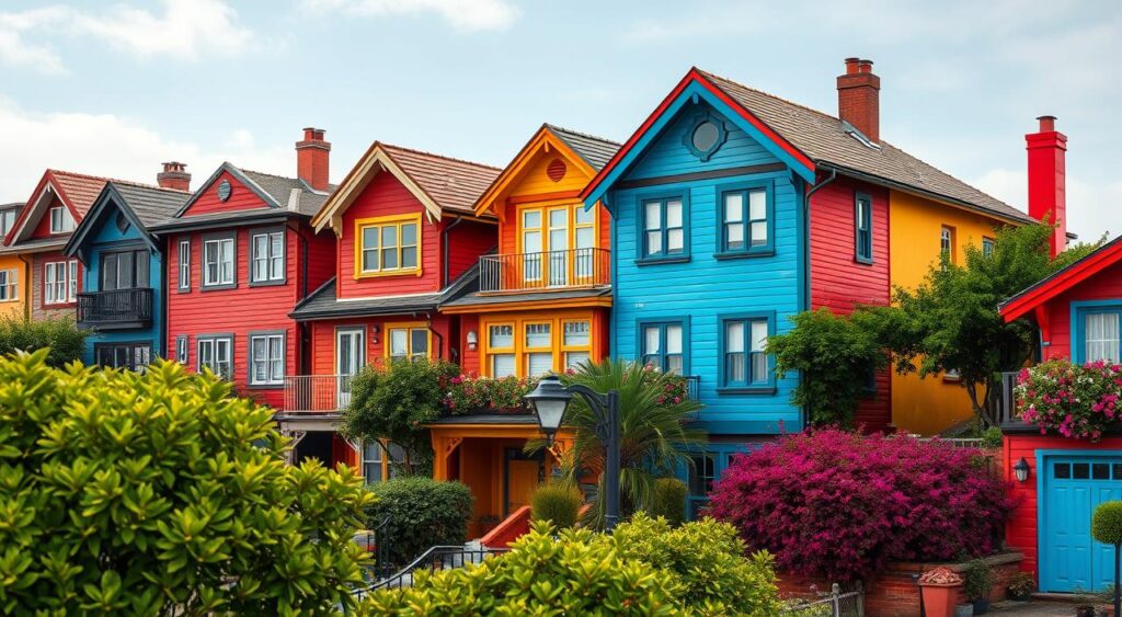 cores-de-fachada-de-casas​-1024x563 Quais as Cores que Aumentam o Ambiente, segundo decoradores
