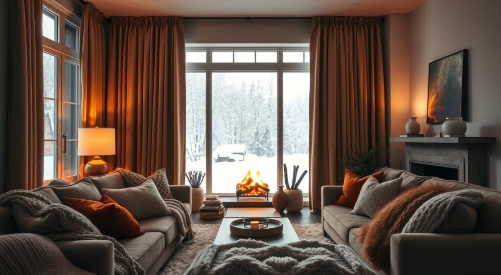 cortinas-pesadas-para-um-ambiente-acolhedor-1024x563 Dicas para Manter sua Casa Quentinha e Aconchegante no Inverno