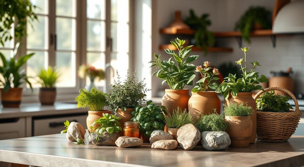 decoracao-com-plantas-e-elementos-naturais-1024x563 Cozinhas Decoradas: Fotos Lindas que Vão te Encantar